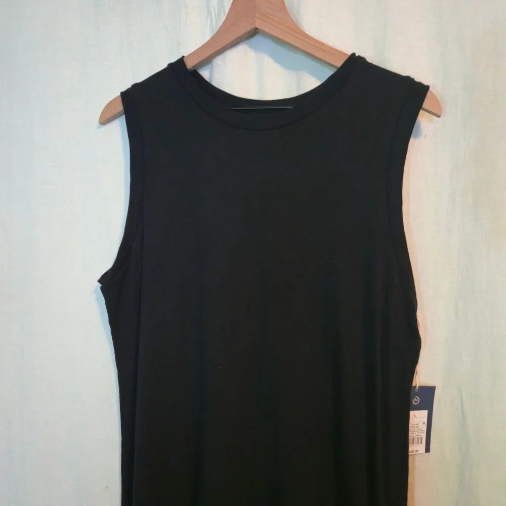 Universal Thread dress womens Large black tank midi sleeveless jersey NWT - Picture 4 of 7